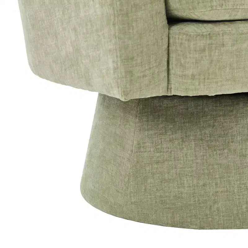 Fauteuil rembourré en chenille pivotant à 360° Christopher Knight Home Aether avec coussin