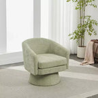 Fauteuil rembourré en chenille pivotant à 360° Christopher Knight Home Aether avec coussin