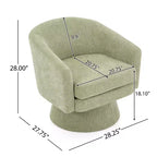 Fauteuil rembourré en chenille pivotant à 360° Christopher Knight Home Aether avec coussin