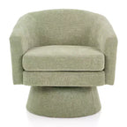Fauteuil rembourré en chenille pivotant à 360° Christopher Knight Home Aether avec coussin