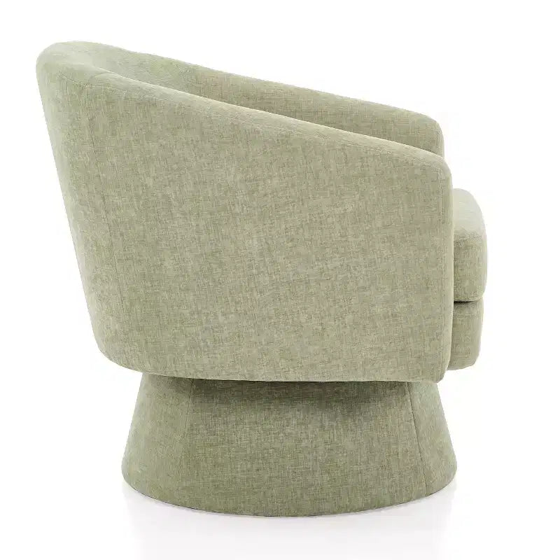 Fauteuil rembourré en chenille pivotant à 360° Christopher Knight Home Aether avec coussin