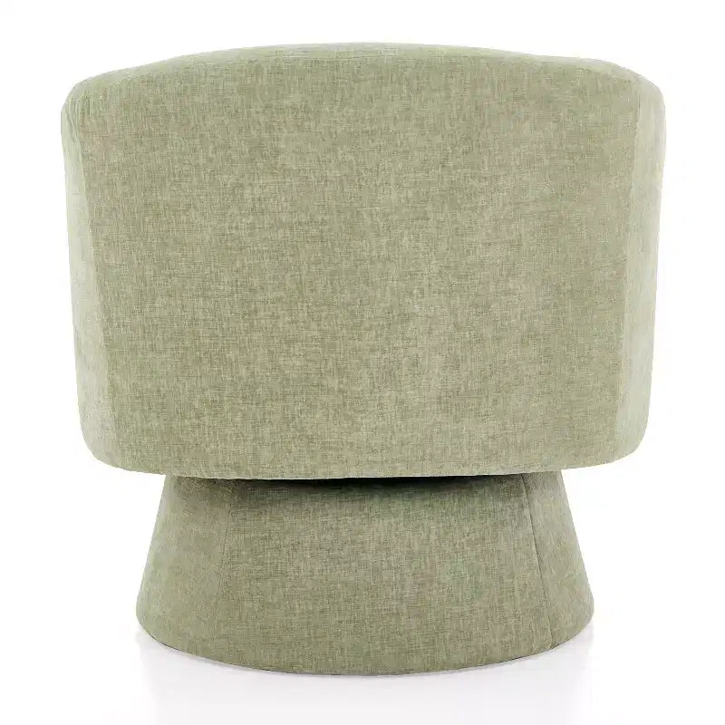 Fauteuil rembourré en chenille pivotant à 360° Christopher Knight Home Aether avec coussin