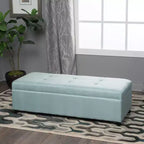 Banc ottoman de rangement capitonné contemporain Gannon GDFStudio
