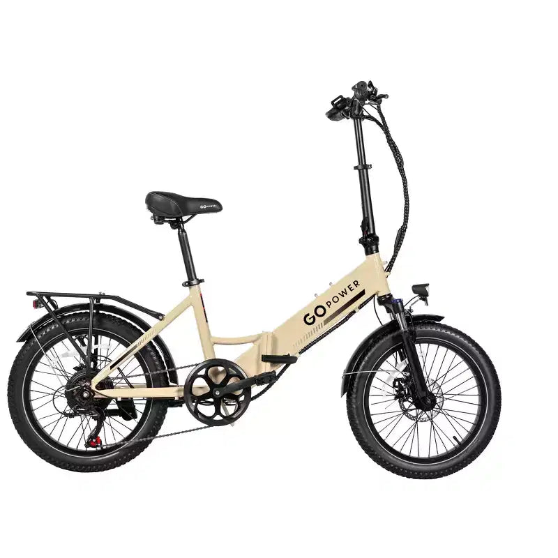 Vélo Électrique Pliant GoPowerBike GoPlus | Pneus Larges 20" | Moteur 500W, Vitesse Maximale 32 km/h | Autonomie 72+ km, 5 Niveaux d'Assistance au Pédalage | Boîte Ouverte