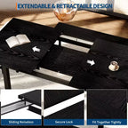 Ensemble de salle à manger 5 pièces pour 4 à 8 personnes, grande table de cuisine extensible de 160 cm avec 2 bancs et 2 tabourets carrés, montage facile