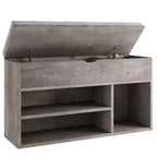 Banc à chaussures avec coussin, banc d'entrée avec étagère réglable, banc à chaussures de rangement dissimulé, étagère à chaussures en bois, pour entrée, couloir