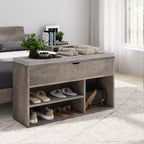 Banc à chaussures avec coussin, banc d'entrée avec étagère réglable, banc à chaussures de rangement dissimulé, étagère à chaussures en bois, pour entrée, couloir