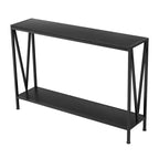 TROPOW Console, Table d'entrée à 2 niveaux, Table de canapé étroite avec rangement, Console pour entrée, salon, couloir