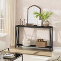 TROPOW Console, Table d'entrée à 2 niveaux, Table de canapé étroite avec rangement, Console pour entrée, salon, couloir