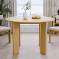 PexFix 45 Oak Solid Wood Farmhouse Dining Table Round Wood Top for Modern Dining Rooms & Family Gatherings