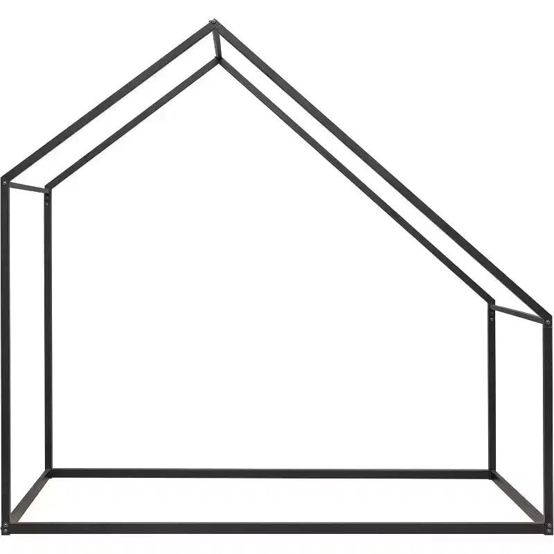 Lit Cabane Enfant Acekool - Cadre Métallique Simple avec Toit