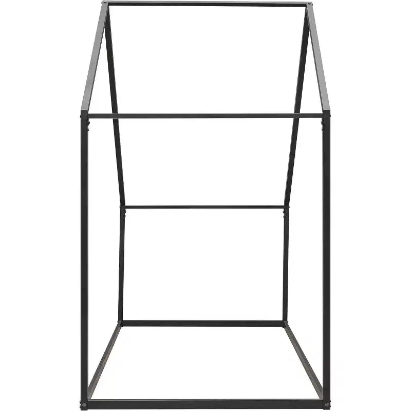 Lit Cabane Enfant Acekool - Cadre Métallique Simple avec Toit