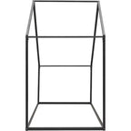 Lit Cabane Enfant Acekool - Cadre Métallique Simple avec Toit
