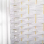 MAYEERTY Paravent 4 Panneaux pliable en fibre ondulée, séparateur de pièce autoportant pour la maison, blanc