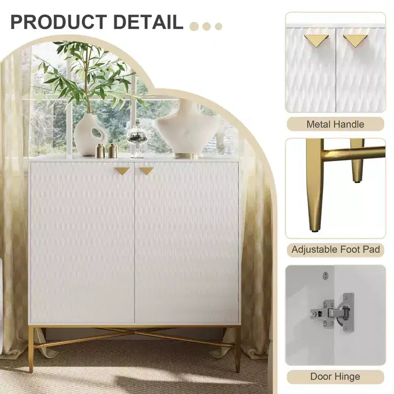 CLIHOME Armoire de rangement utilitaire autoportante 2 portes en MDF de 40 cm (L) x 83,5 cm (H)