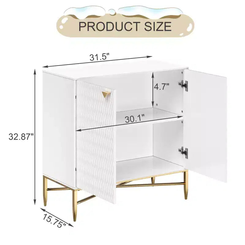 CLIHOME Armoire de rangement utilitaire autoportante 2 portes en MDF de 40 cm (L) x 83,5 cm (H)