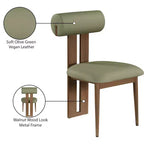 Meridian Furniture, Chaises de salle à manger Dario en cuir vegan, lot de 2