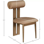 Meridian Furniture, Chaises de salle à manger Dario en cuir vegan, lot de 2