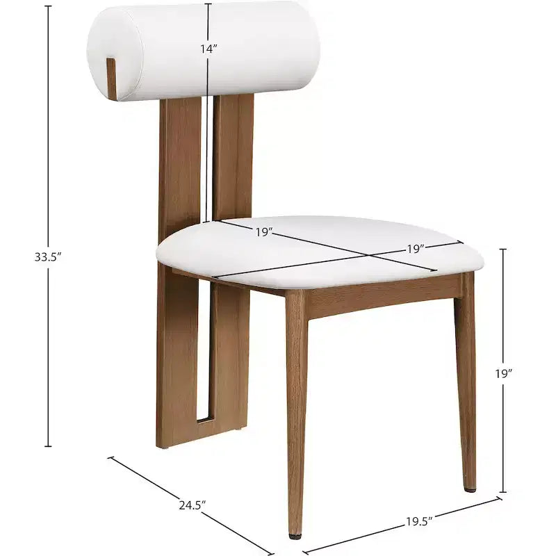 Meridian Furniture, Chaises de salle à manger Dario en cuir vegan, lot de 2