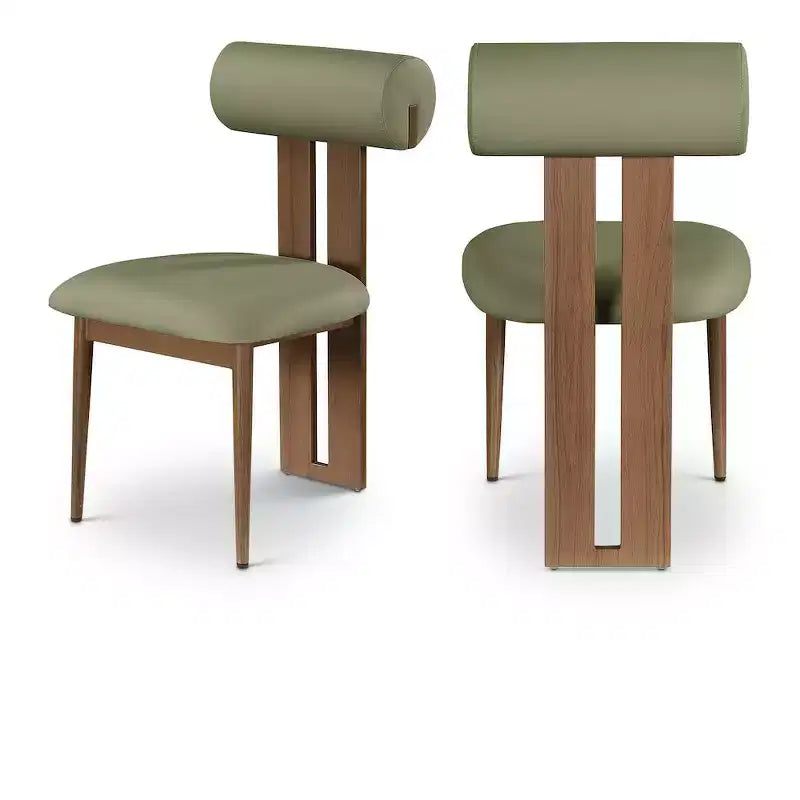 Meridian Furniture, Chaises de salle à manger Dario en cuir vegan, lot de 2