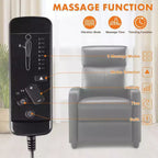 Fauteuil inclinable de massage Bestier pour adultes, siège de cinéma maison réglable avec support lombaire pour salon, canapé inclinable moderne en cuir et tissu