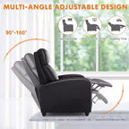 Fauteuil inclinable de massage Bestier pour adultes, siège de cinéma maison réglable avec support lombaire pour salon, canapé inclinable moderne en cuir et tissu