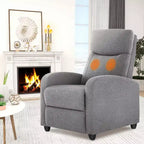 Fauteuil inclinable de massage Bestier pour adultes, siège de cinéma maison réglable avec support lombaire pour salon, canapé inclinable moderne en cuir et tissu
