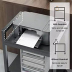 Support de tour PC à 3 niveaux, support de tour d'ordinateur réglable en hauteur avec roulettes, support de CPU en métal pour bureau, maison, salle de classe