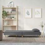 vidaXL Canapé-lit Tissu gris foncé (100 % polyester), contreplaqué, mousse Standard