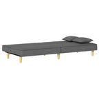 vidaXL Canapé-lit Tissu gris foncé (100 % polyester), contreplaqué, mousse Standard