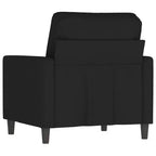 vidaXL Fauteuil Noir Velours (100 % polyester), Métal Simple