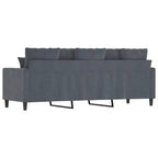 vidaXL Canapé 3 places Velours vert foncé (100 % polyester), métal, textilène