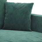 vidaXL Canapé 3 places Velours vert foncé (100 % polyester), métal, textilène