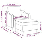 vidaXL Fauteuil avec Repose-pieds Fauteuil une place pour Salon Tissu - Gris foncé