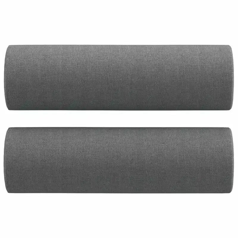 vidaXL Ensemble de canapés Tissu gris foncé (100 % polyester), métal, contreplaqué, textilène
