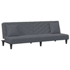 vidaXL Ensemble de canapés Velours gris foncé (100 % polyester), Bois, Plastique Standard