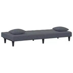 vidaXL Ensemble de canapés Velours gris foncé (100 % polyester), Bois, Plastique Standard
