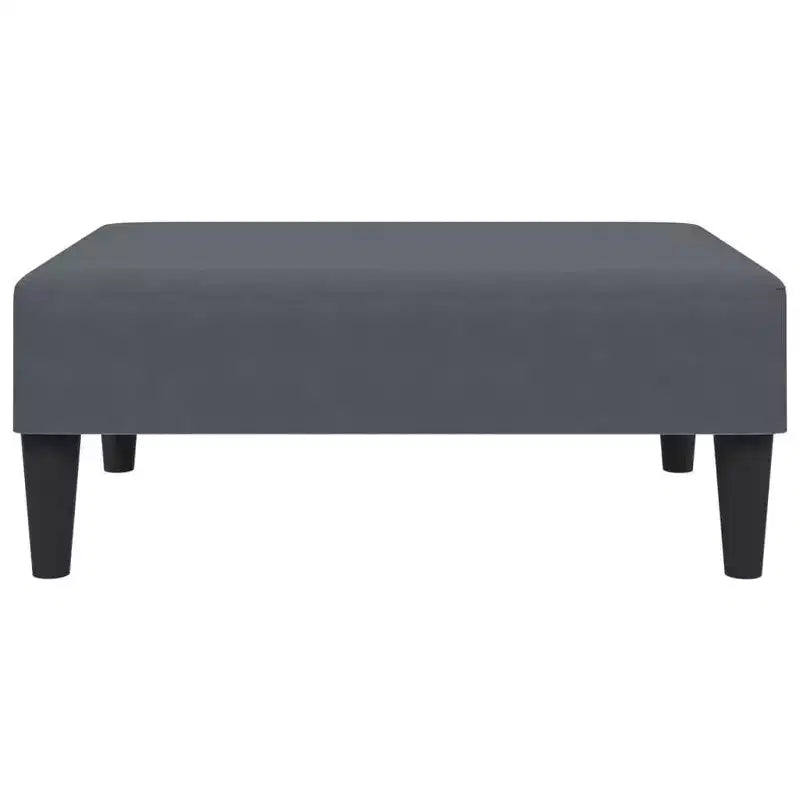 vidaXL Ensemble de canapés Velours gris foncé (100 % polyester), Bois, Plastique Standard