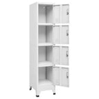 vidaXL Casier Gris Acier Armoire moyenne Rectangulaire Industrielle
