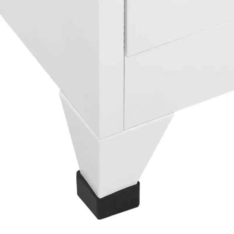 vidaXL Casier Gris Acier Armoire moyenne Rectangulaire Industrielle