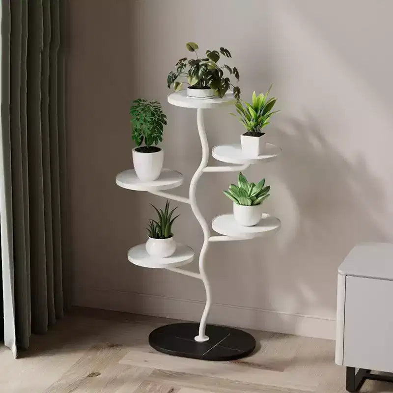 Support de Plante en Métal, Étagère à Fleurs d'Intérieur Multi-Niveaux, Étagère d'Angle pour Plantes, Support de Pot de Fleurs Haut, Étagère de Rangement pour Patio, Salon