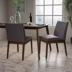 GDFStudio Hampton Mid-Century Modern Fabric Upholstered Armless Dining Chairs (Set of 2)