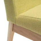 GDFStudio Hampton Chaises de salle à manger sans accoudoirs en tissu de style Mid-Century (Lot de 2)