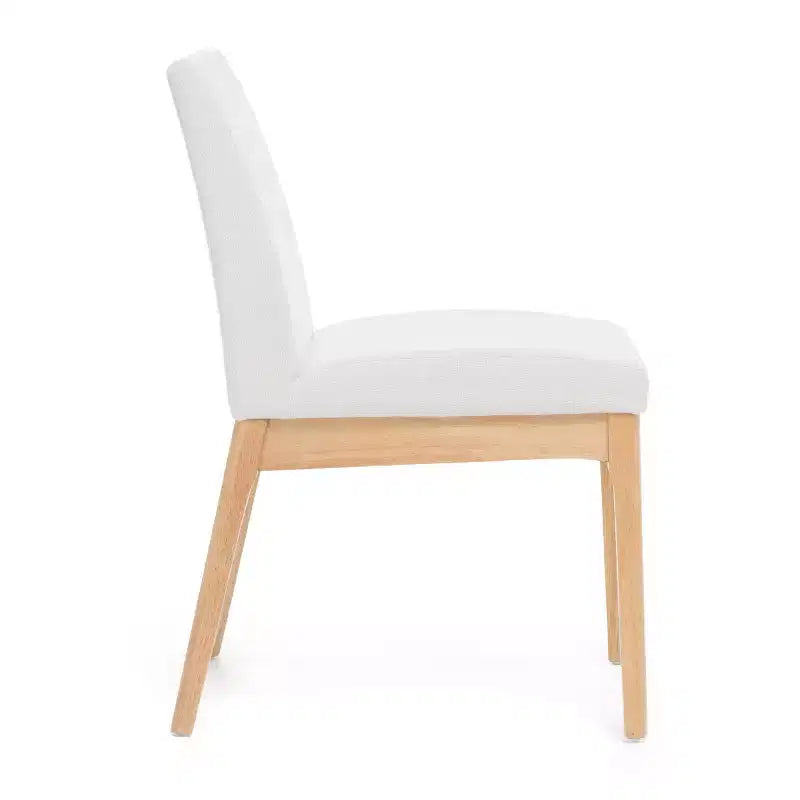 GDFStudio Hampton Chaises de salle à manger sans accoudoirs en tissu de style Mid-Century (Lot de 2)