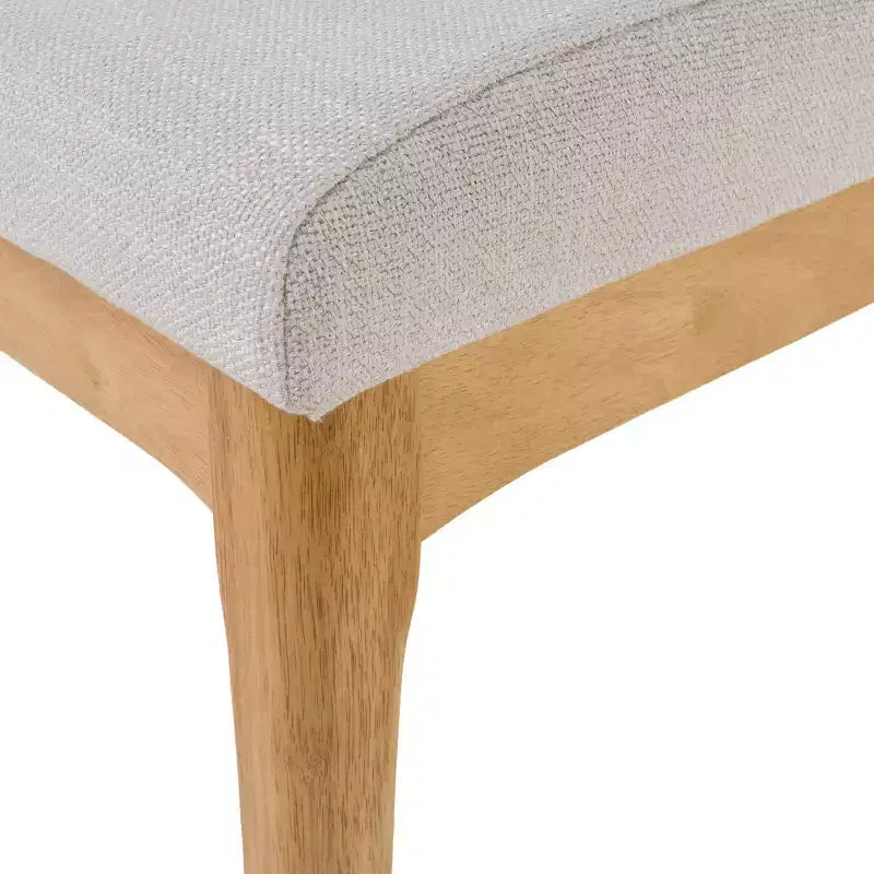 GDFStudio Hampton Chaises de salle à manger sans accoudoirs en tissu de style Mid-Century (Lot de 2)