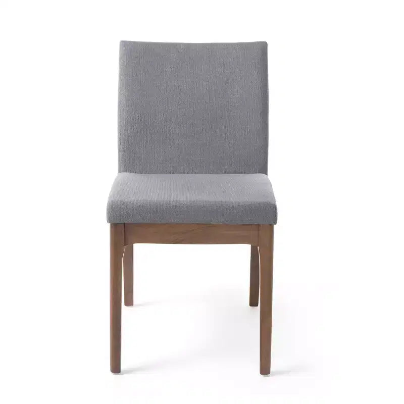 GDFStudio Hampton Chaises de salle à manger sans accoudoirs en tissu de style Mid-Century (Lot de 2)