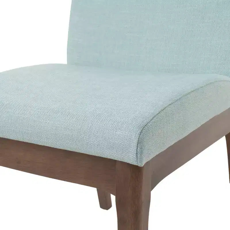 GDFStudio Hampton Chaises de salle à manger sans accoudoirs en tissu de style Mid-Century (Lot de 2)