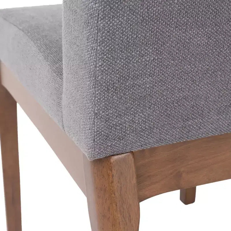 GDFStudio Hampton Chaises de salle à manger sans accoudoirs en tissu de style Mid-Century (Lot de 2)