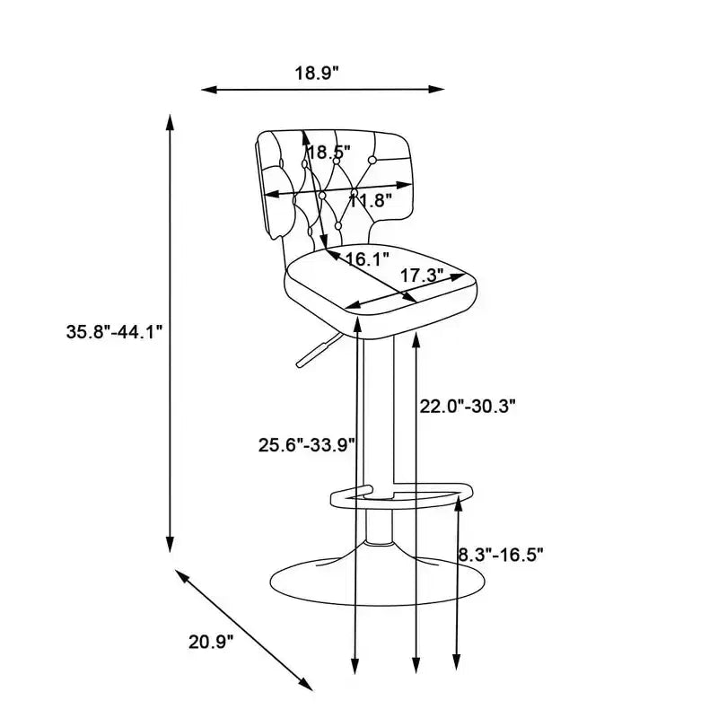 2 tabourets de bar modernes à hauteur de comptoir avec dossier, rembourrés, pivotants et réglables pour îlot de cuisine et restaurant, couleur émeraude.