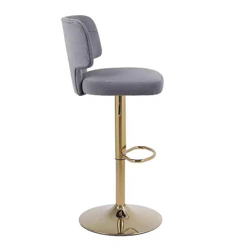 2 tabourets de bar modernes à hauteur de comptoir avec dossier, rembourrés, pivotants et réglables pour îlot de cuisine et restaurant, couleur émeraude.